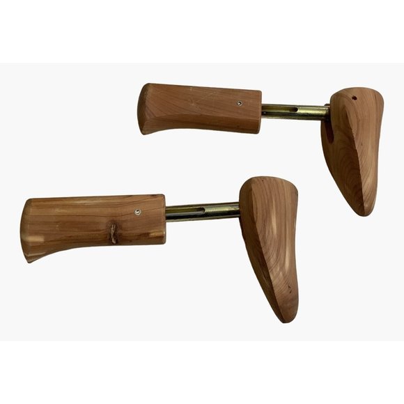 2 Rochester Shoe Co Wooden Tree Stretcher Woman's Large Adjustable Strap Vtg - Picture 5 of 9